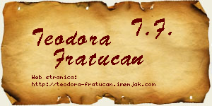 Teodora Fratucan vizit kartica